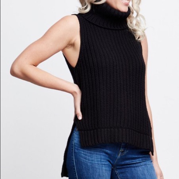 7 For All Mankind Tops - 7 FOR ALL MANKIND Sleeveless Turtleneck Sweater